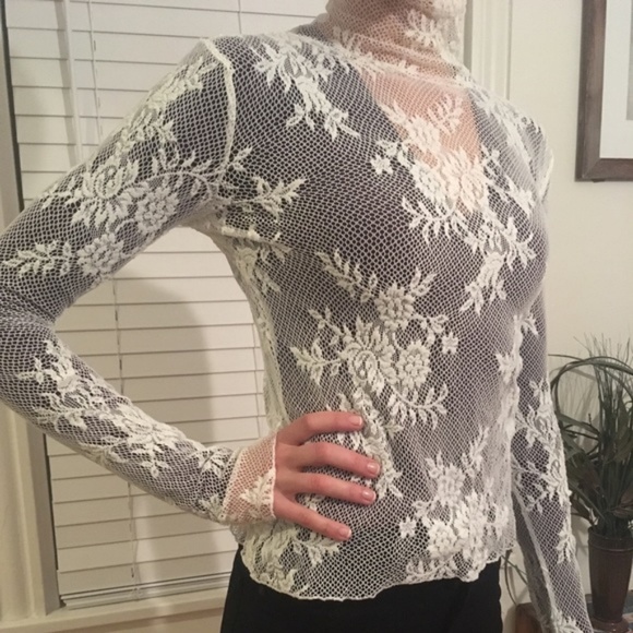 Free People White Lace Top Sweet Secrets - Picture 7 of 8